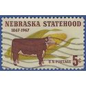 #1328 5c 100th Anniversary Nebraska Statehood 1967 Used