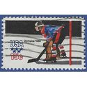 #1798 15c 13th Olympic Games Lake Placid Ice Hockey 1980 Used