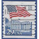 #2609 29c Flag Over White House Coil Single 1992 Used