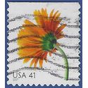 #4177 41c Flowers Orange Gerbera Daisy Booklet Single 2007 Used
