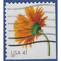 #4177 41c Flowers Orange Gerbera Daisy Booklet Single 2007 Used
