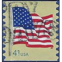 #4188a 41c U.S. Flag Coil Single  2007 Used