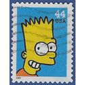 #4401 44c The Simpsons 20th Anniversary  Bart Simpson 2009 Used