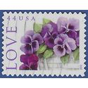 #4450 44c Love Issue Pansies in a Basket 2010 Used