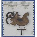 #4613 45c Weather Vanes Rooster on Perch Coil Single 2012 Used