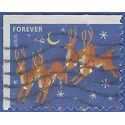 #4712 (45c Forever)  Christmas, Reindeer in Flight Booklet Single 2012 Used