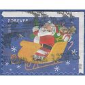 #4713 (45c Forever)  Christmas, Santa and Sleigh Booklet Single 2012 Used