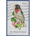 #4889 Songbirds Rose Brested Gosbeak Booklet Single 2014 Used