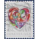 #5036 (49c Forever) Quilled Paper Heart 2016 Used