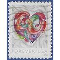 #5036 (49c Forever) Quilled Paper Heart 2016 Used