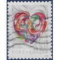 #5036 (49c Forever) Quilled Paper Heart 2016 Used