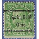 # 552 1c George Washington 1923 Used Precancel Springfield Ohio