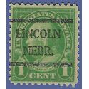 # 632 1c Benjamin Franklin 1927 Used Precancel LINCOLN NEBR.