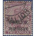 India - Gwalior # 74 1928 Used Tone Spots