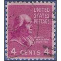 # 808 4c Presidential Issue James Madison 1938 Used