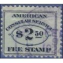 Scott RK 5 $2.50 American Consular Service Fee 1906 Used