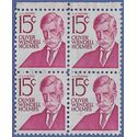#1288 15c Prominent Americans Oliver Wendell Holmes 1968 Used Block/4