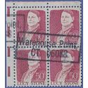#1293a 50c Prominent Americans Lucy Stone Corner Block/4 1973 Used