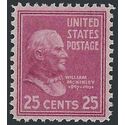 # 829 25c Presidential Issue William McKinley 1938 Mint NH