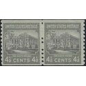 # 844 4.5c Presidential Issue The White House Coil Pair 1939 Mint NH