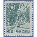 Indonesia # 386 1953 Mint NH Tone Spot on Gum