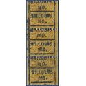 # 603 10c James Monroe Coil Strip/3 1924 Used Precancel ST. LOUIS MO.