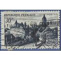 France # 658 1951 Used Paper Stuck on Back