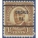 # 684 1.5c Warren Harding 1930 Used  Precancel CHICAGO ILL.