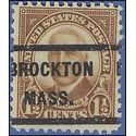 # 684 1.5c Warren Harding 1930 Used  Precancel BROCKTON MASS.