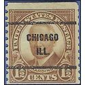 # 686 1.5c Warren Harding Coil Single 1930 Used Precancel CHICAGO ILL.