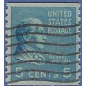 # 845 5c Presidential Issue James Monroe Coil Single 1939 Used