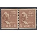 # 840 1.5c Presidential Issue Martha Washington Coil Line Pair 1939 Mint NH