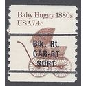 #1902a 7.4c Baby Buggy 1880s Bureau Precancel Coil Single 1984 Mint NH