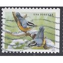 #5129 (47c Forever) Songbirds Red-breasted Nuthatches 2016 Used