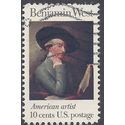 #1553 10c American Arts Benjamin West 1975 Used