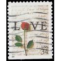 #3497 34c Rose & Love Letter Booklet Single 2001 Used