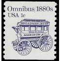#1897 1c Omnibus 1880s Coil Single1983 Mint NH