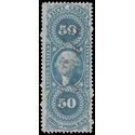 Scott R 60c 50c US Internal Revenue - Original Process 1862-1871 Used