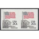 #1895d 20c Flag Over Supreme Court Imperf. Pair 1981 Mint NH