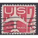 Scott C 60 7c US Airmail Silhouette of Jet Airliner 1960 used