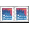 #3693 5c USA Nonprofit Org Sea Coast Coil Pair 2002 Mint NH