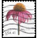 #4184 41c Flowers Coneflower Booklet Single 2007 Used