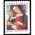 #3355 33c Madonna and Child Booklet Single 1999 Used