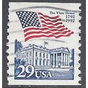 #2609 29c Flag Over White House Coil Single 1992 Used