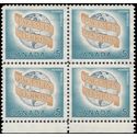 Canada # 416 1964 Used Block of 4