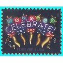 #5019 (49c Forever) Neon Celebrate! 2015 Used