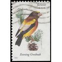#4887 Songbirds Evening Grosbeak Booklet Single 2014 Used
