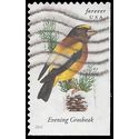 #4887 Songbirds Evening Grosbeak Booklet Single 2014 Used