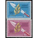 UN New York # 234-235 1973 Mint NH