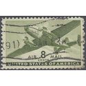 Scott C 26 8c US Air Mail Twin Motored Transport Plane 1944 Used